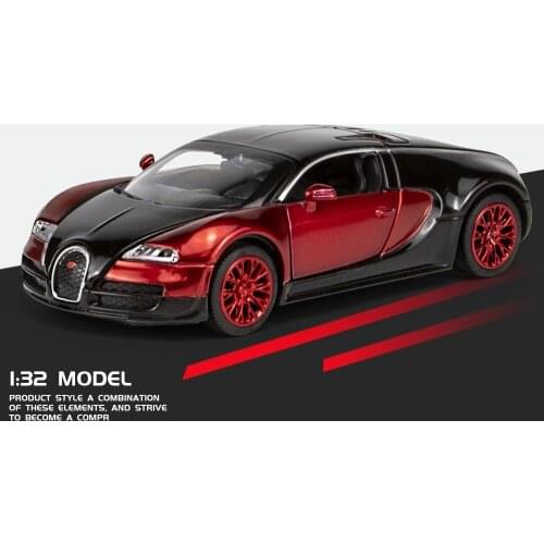 High Simulation Exquisite Collection Toys Double Horses Car Styling Bugatti Veyron Sportcar 1:32 Alloy Supercar Model Best Gifts
