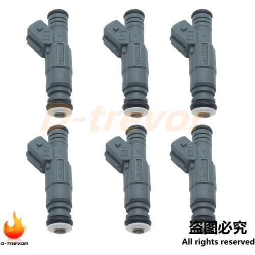 6Pcs Fuel Injectors 0280155823 For 1999-2003 BMW 840Ci 540i 740i 4.4L 4.0L EV14