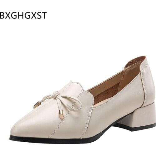 Pointed Toe Butterfly-knot Oxford Office Low Heels Women Slip on Shoes Women Square Toe Heels Block Heels Loafers Casual Shoes