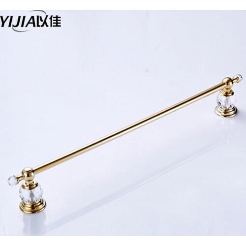Luxury Crystal Golden Design Towel Rack Modern Bathroom Accessories Towel Bars Shelf Double and single layer Towel Holder
