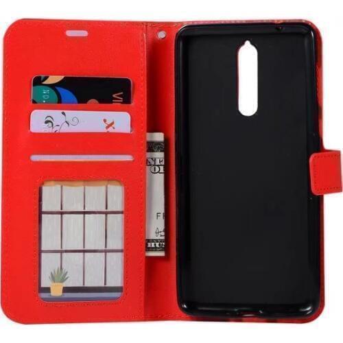 10pcs/lot free shipping Soft TPU + PU Leather Crazy Horse Wallet Leather with Photo frame Case For Nokia 8 For Nokia 3.1plus