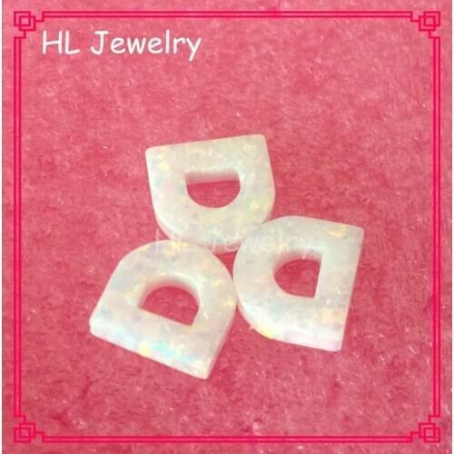 100PCS/Lot Synthetic Opal Letters Op17 White Letter D 10MM Initial Opal Letter Pendant