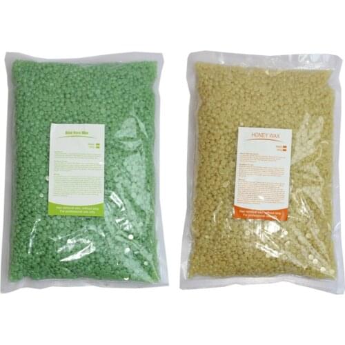 2Bags Home Hard Wax Bead Bean for Face Bikini Underarm Back Chest Leg 1kg