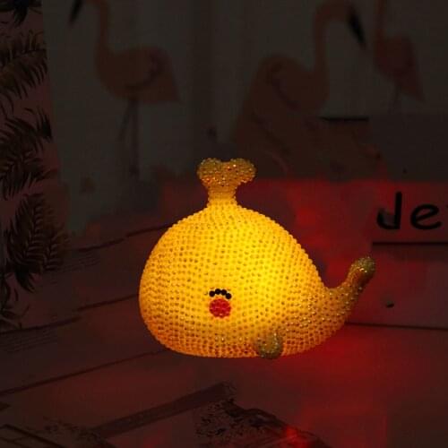 DIY Diamond Painting LED Light Lamp Diamond Embroidery Table Lamp Dolphin Diamond Mosaic Home Desk Decor Cute Animal Craft Gift