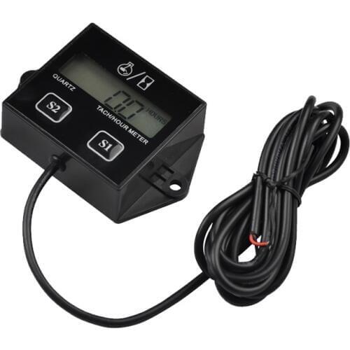 Free Shipping!Digital Resettable Tach Hour Meter Record RPM Tachometer Counter Meter Used For Gasoline Engine Marine Generator