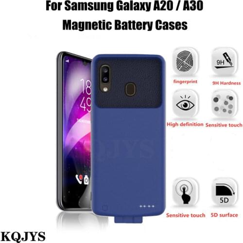 KQJYS Magnetic Battery Charger Cases for Samsung Galaxy A20 External Power Bank Smart Charging Cover for Galaxy A30 Battery Case