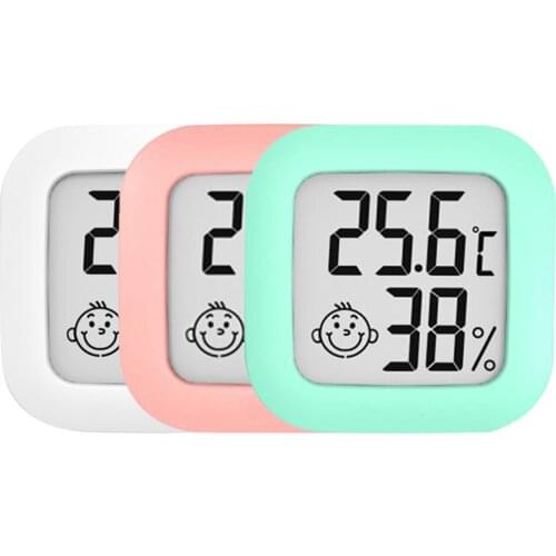 Digital LCD Thermometer Hygrometer Indoor Mini Temperature Humidity Meter Electronic Monitor Smile Face