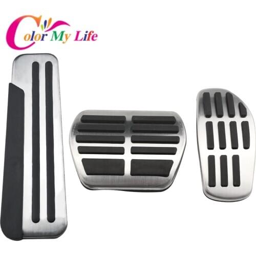Color My Life 2Pcs/Set Stainless Steel Car Pedals for Infiniti QX50 2018 2019 2020 2021 AT Gas Pedal Brake Pedal Pad Cover