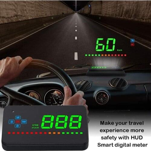 Universal Head-up Display Over Speed Alarm Car GPS Digital Speedometer 3.5-inch high-definition Display HUD Windshield Projector