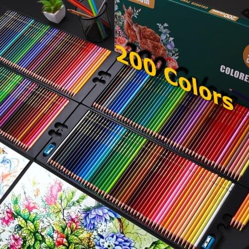 Brutfuner 48/72/120/160 Color Professional Water Color Pencils Wood Soft Watercolor Pencil For School Draw Sketch Art Supplies