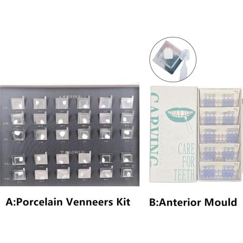 Box of 30Pcs Dental Teeth Whitening Porcelain Veneers Composite Resin Mould Light Cure Anterior Front Teeth Fast Quick Model