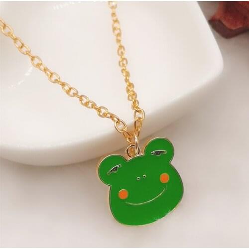 Beautiful animal necklace little frog animal unique necklace and pendant gift for girl girl