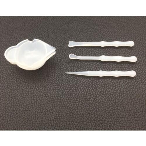 DIY Tools Spoon Mix Scraper Cup Silicone Mold Dispenser Jewelry Making Accessories Epoxy Resin Mould Dried Flower Resin Crafts