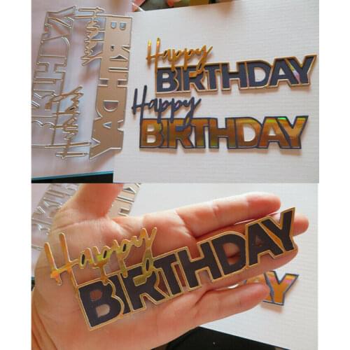 Happy Birthday Metal Cutting Dies Scrapbooking Embossing Album Card Making Craft