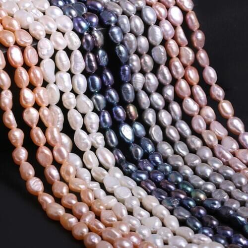 Natural Freshwater Pearl High Quality 36cm Punch Loose Pearl Beads for Jewelry Making DIY Women Elegant Necklace Bracelet