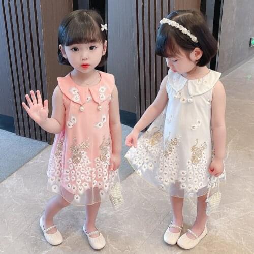 Girls Princess Casual Dress Kids Wedding Birthday Elegant Party Prom Gown Children Tulle Costume Summer Dress 4-10 Year