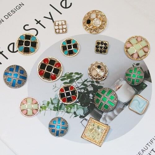 5pcs Metal Buttons for Clothing Sewing Button Decorative Clothes Women Coat Sew on Accessories Garment DIY lot