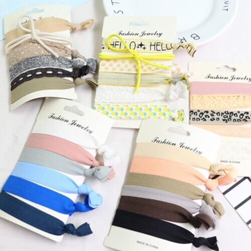 1 Set Scrunchies Hair Ring Printed Knot Hair Ties Rope Bracelet Women Ponytail Hair Accessories Girls Hairbands Gifts Headband