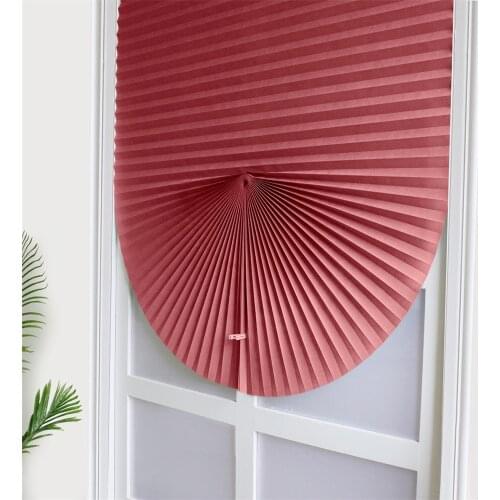 Self-Adhesive Pleated Blinds Half Blackout Windows Curtains for Kitchen Bathroom Balcony Shades For Coffee/Office Window