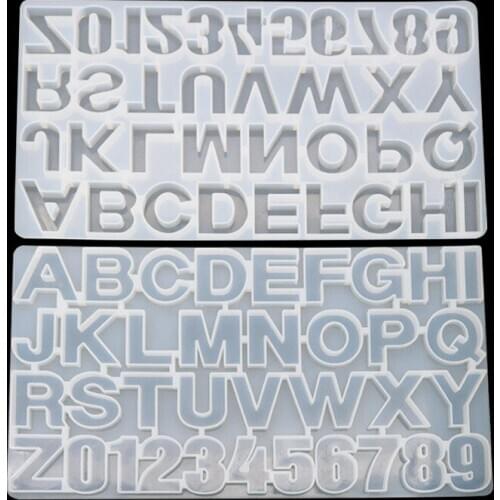 Silicone Mold DIY Crystal Drop Glue Alphanumeric Mold High Mirror Technology Of 26 Alphanumeric Mold 0-9 Mould Handicraft Mould