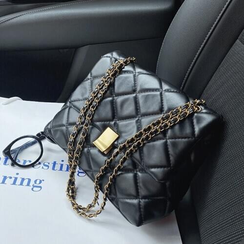 Large Capacity PU Leather Crossbody Bags for Women 2020 Elegant Chain Shoulder Handbags Womens Trending Cross Body Bag Fashion
