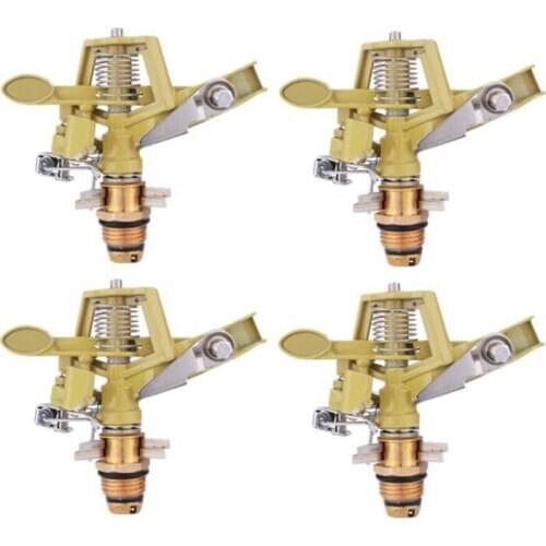 4Pcs 1/2 Inch Heavy Duty Impact Sprinkler Head Perfect for Watering Large Gardens Hose End Sprinklers Watering Tools