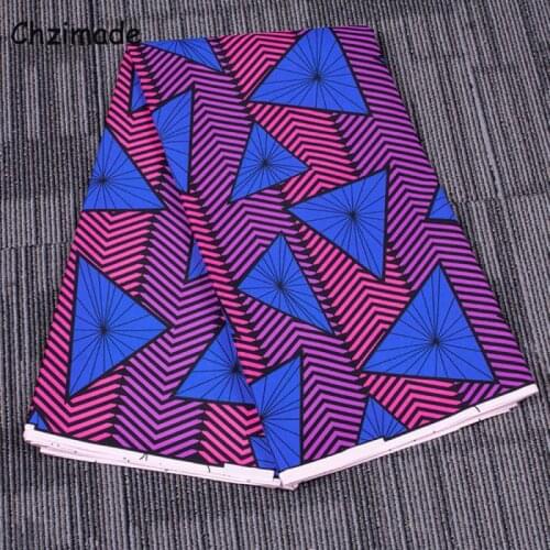 Chzimade 1Yard Ankara African Polyester Printed Fabric For Women Dress Patchwork Sewing Fabric Home Decoration