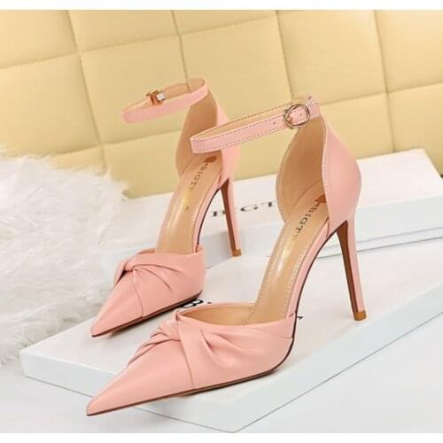 Womens Pumps Sexy High Thin Heel Pointed Toe Shallow Shoes for Party Wedding Shoe Lady Pumps Fashion Sandals Big Size 34-43