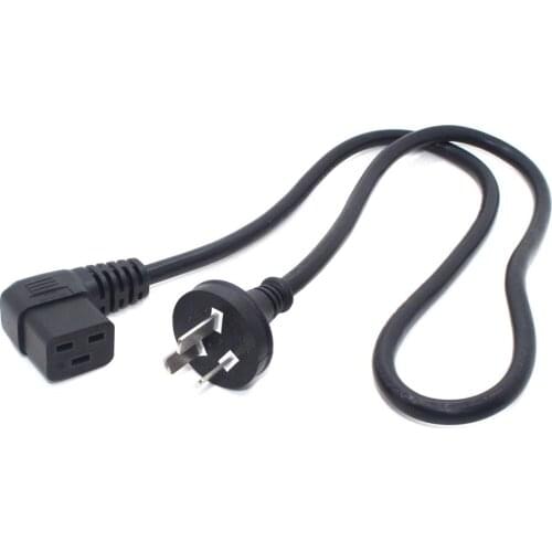 Angle IEC 320 C19 to Australia 3PIN Power Adapter Cable 3X1.5 Square copper wire 15A 250V PDU UPS Extension Cord 1M/1.8M