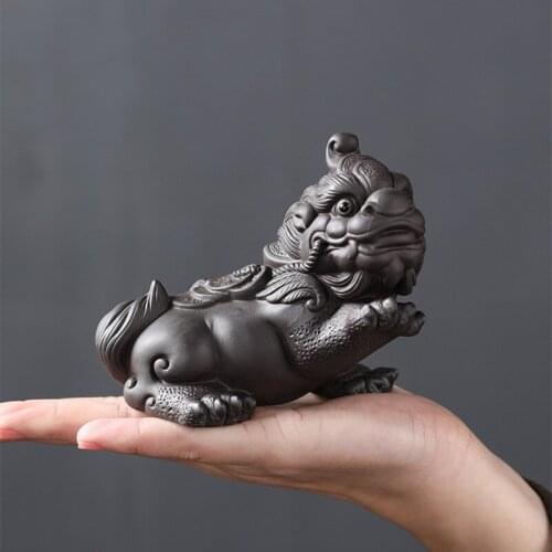 NEWYEARNEW Purple Clay Lucky Mascot Tea Pet Accessories Handicraft Home Decoration Business Gift Home Furnishing Articles