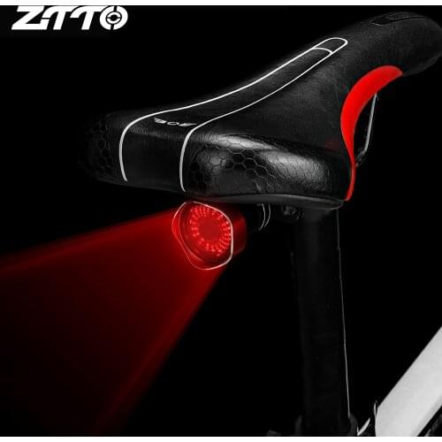 ZTTO Bicycle Flashlight Bike Rear Light Auto Start/Stop Brake Sensing IP65 Waterproof LED Charging Cycling Taillight