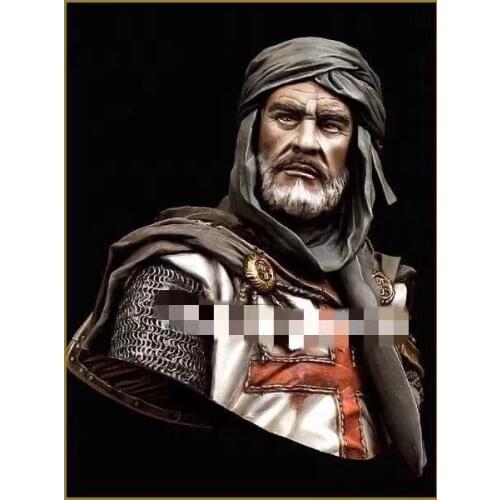 1:10 resin figure bust, ancient war paladin, Jerusalem GK white model hand-made model