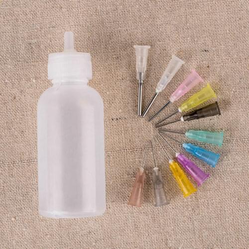 12Pcs/Set Dispensing Needle Kits Blunt Tip Syringe Dropper Plastic Liquid Squeeze Bottle For Refilling Welding Glue Applicator