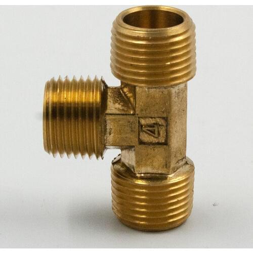 50PCS Legines Brass Pipe Fitting Forged Male Tee 1/8" NPT Male Thread Water Gas Quick Connector Accessory