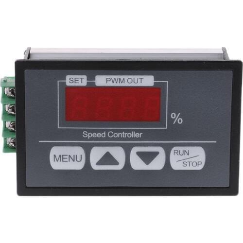 6-60V PWM DC Motor Speed Controller With Digital Display Panel Button Governor