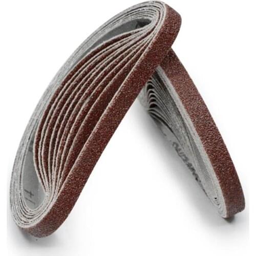 10pcs 10x330mm Abrasive Sanding Belts 1000/800/600/240/120 Grit Sanding Grinding Polishing Tools for Sander Power Rotary Tools