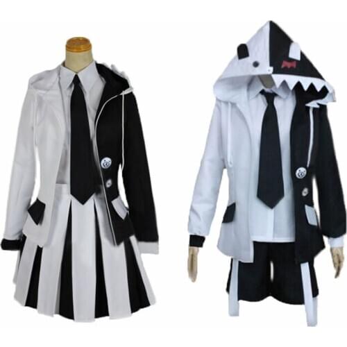 Danganronpa Monokuma Cosplay Costume Dangan-Ronpa Trigger Happy Havoc Full Set Men & Women Uniform Halloween Costumes