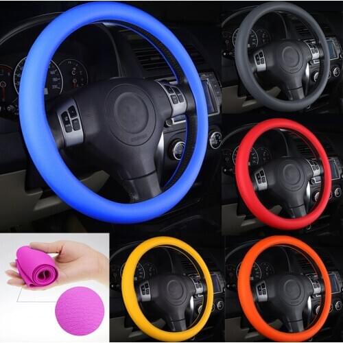 Car Styling Silicone Steering Wheel Glove Cover Multi Color Skin Soft For Lada Mazda Toyota Honda Ford Interior Auto Accessory