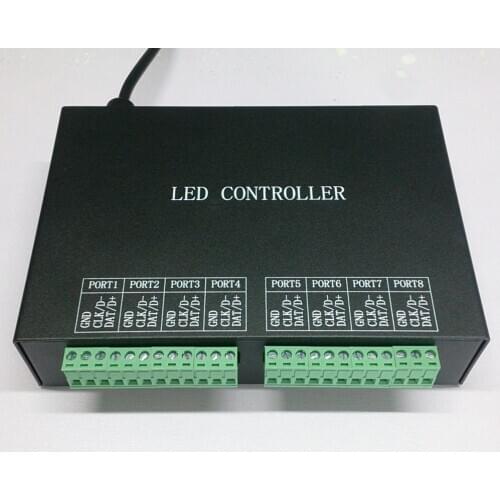 Madrix supporting DMX512 online controller 8192 pixels H801RC eight port LED full color controller