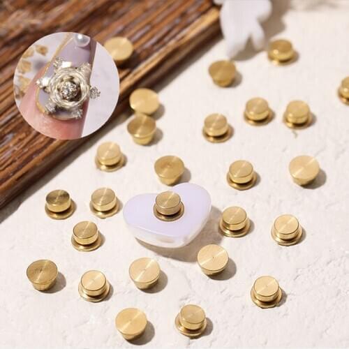 5 Pcs Metal Rotatable Bearing Shaft For 3D Nail Art Decorations DIY Crystal Jewelry Spin Accessory Tools