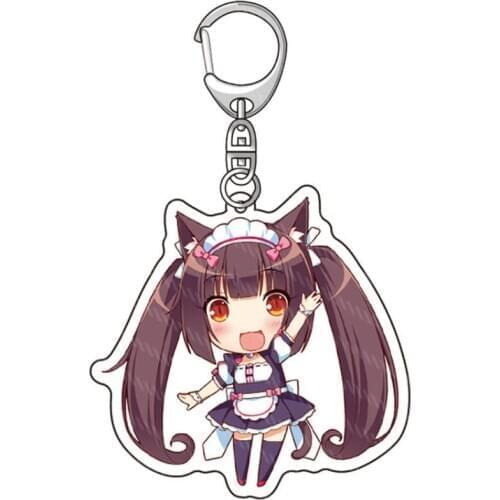 NEKOPARA Chocolat Vanilla Azuki Coconut Maple Cinnamon Anime Acrylic Pendant Keychain Figure Collection Model Toy Gifts Cosplay