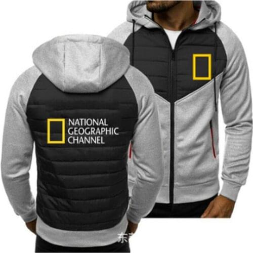 2021 New Men Hoodies for NATIONAL GEOFRAPHIC Tools logo Spring Autumn Jacket Casual Sweatshirt Long Sleeve Zipper Hoody K