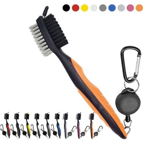 New Golf Club Brush Golf Groove Cleaning Brush 2 Sided Golf Putter Wedge Ball Groove Cleaner Kit Cleaning Tool Golf Accessories