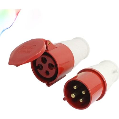 1Set SF-224 AC 380-415V 32A 4 Pin Weather Proof Industrial Socket