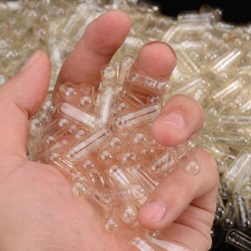 1000Pcs Empty Gelatin Capsule Gelatin Capsule Empty Hard Gelatin Capsule Clear Kosher Gel For Medicine Pills Refill Storage