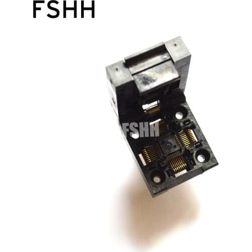 Clamshell QFP32 TQFP32 LQFP32 ic test socket Pin pitch=0.8mm Size=7x7mm 9x9mm