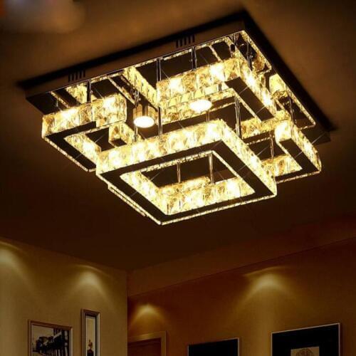 Romantic and warm master bedroom ceiling lamp modern LED crystal lamp restaurant lighting small living room lamps led lighting