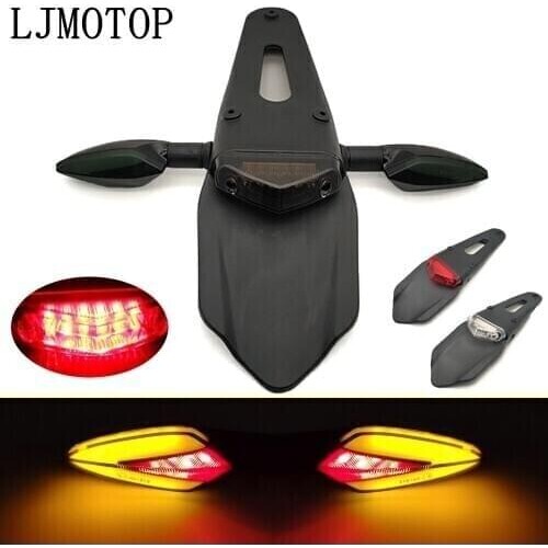 Motorcycle LED Tail Light Rear Fender Brake Stop Taillight 12V LED Lamp For Kawasaki KX250F KX450F KX100 kx 85 125 250 250f 450f