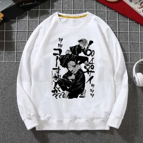 Japanese Anime Jujutsu Kaisen Yuji Itadori Harajuku Hoodies Fashion Men/Women Long Sleeve Hoodies StreetWear Sweatshirt