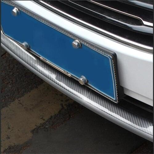 Carbon Fiber Car Door Sill Plate Bumper Guard Protector Rubber Pad Cover Anti Scratch Suit For Car Truck SUV